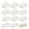 12 Pack Clear Cupcake Boxes with Gold Rope Handle and White Inserts, 4 Compartments (12.7 x 4.7 x 3.6 In)